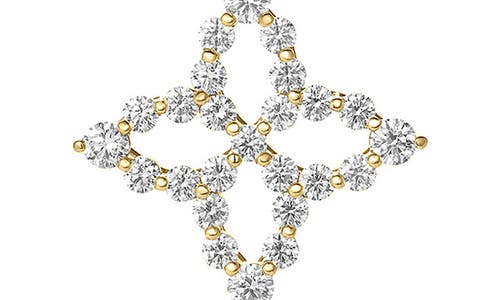 Roberto Coin Princess Flower Diamond Pendant Necklace In Gold