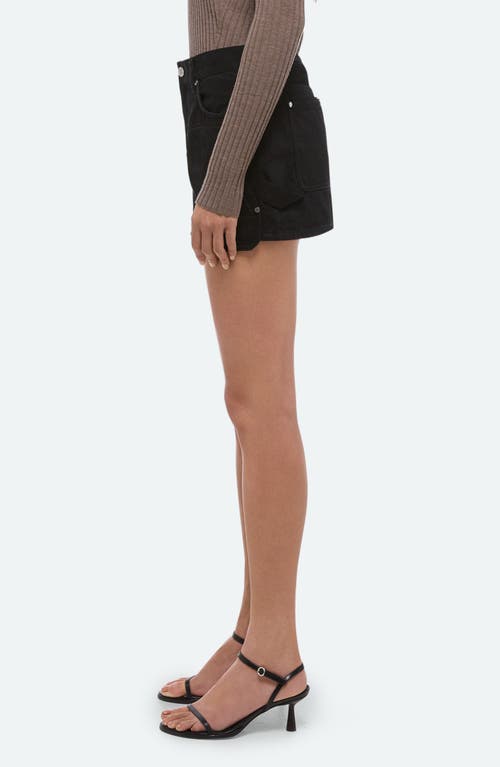 Helmut Lang Mini Denim Carpenter Skirt In Black