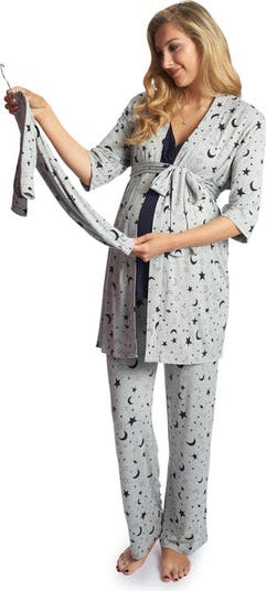 売れ筋商品|||エベリーグレイ カットソー トップス レディース Maternity Analise During & After 5-Piece Maternity/Nursing Sleep Set Sunrise Everly Grey Maternity Analise During & After 5-Piece