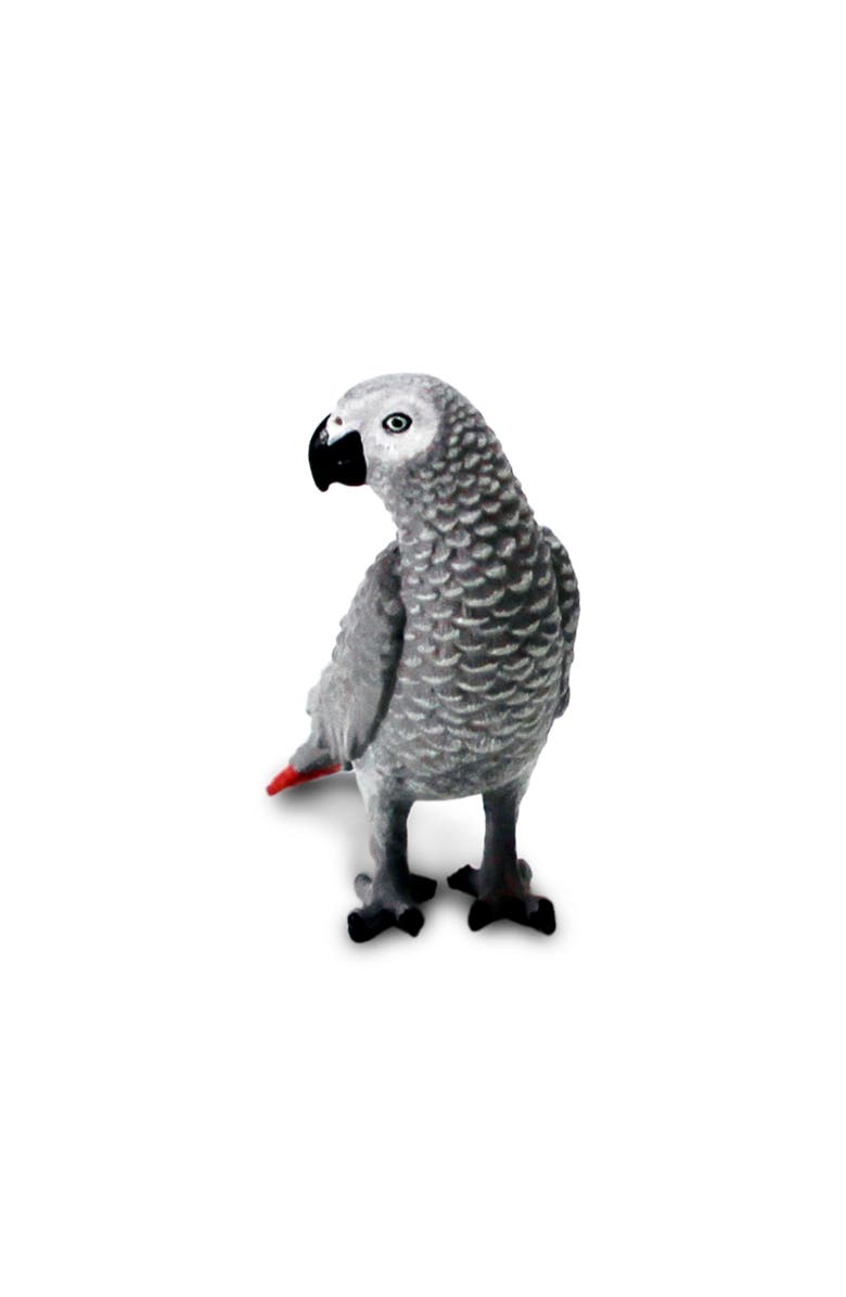 Safari Ltd. African Gray Parrot Kids Toy Figure, Alternate, color, NO COLOR