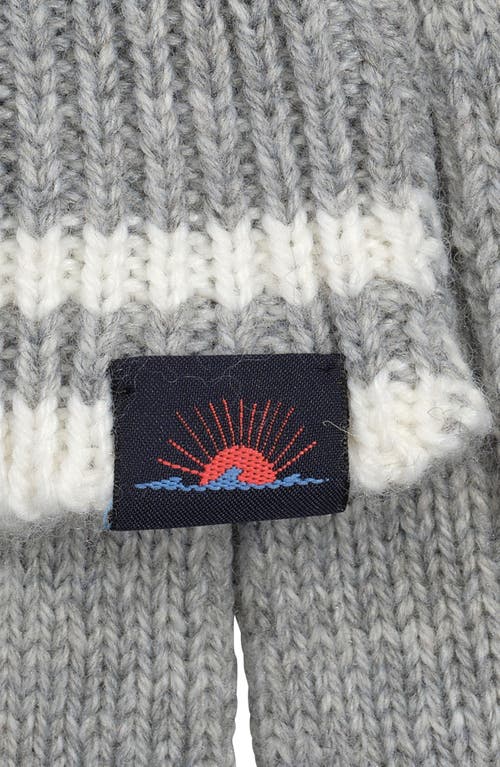 Faherty Retro Stripe Gloves In Gray