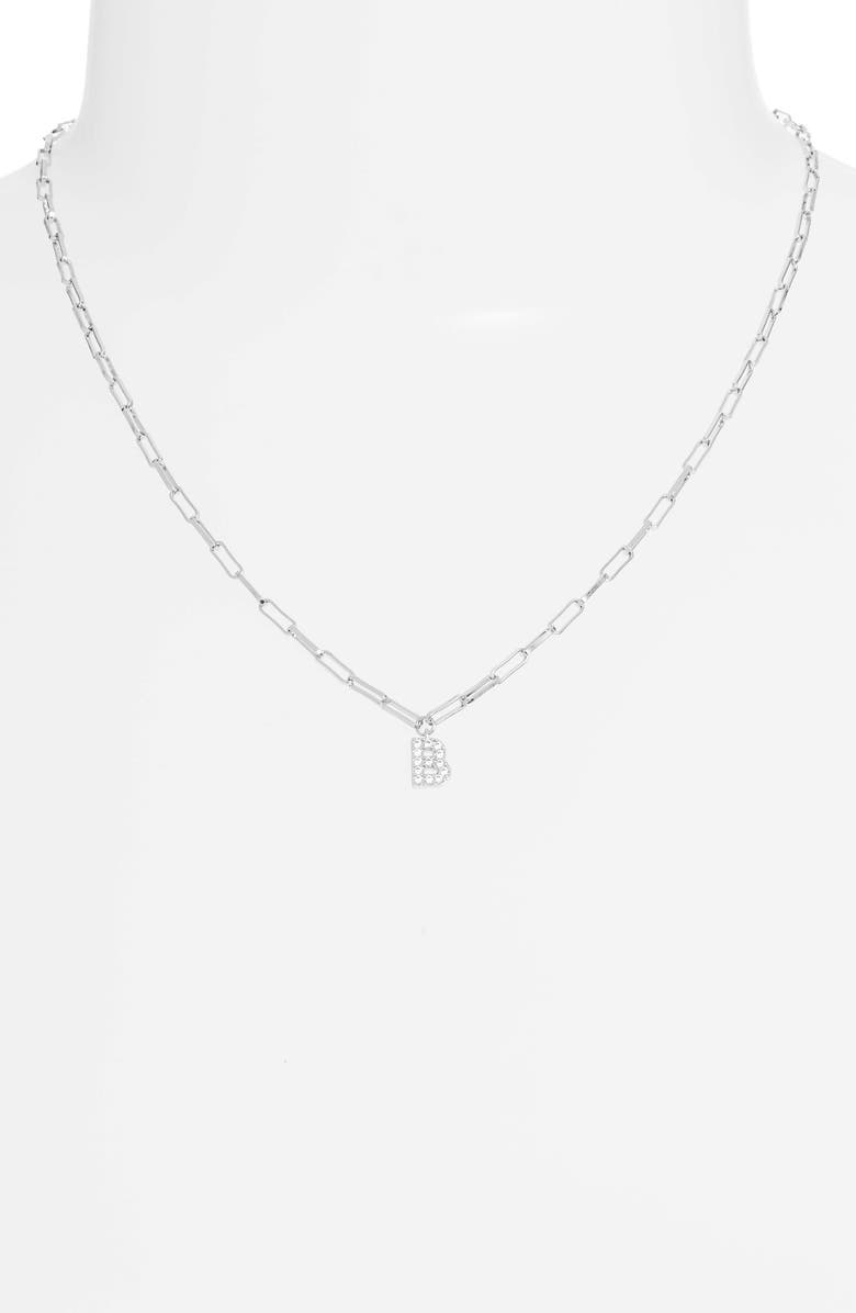 Nadri Pavé Initial Pendant Necklace, Alternate, color,