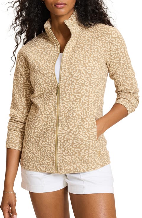 Aruba Textured Jacquard Full Zip Sweatshirt