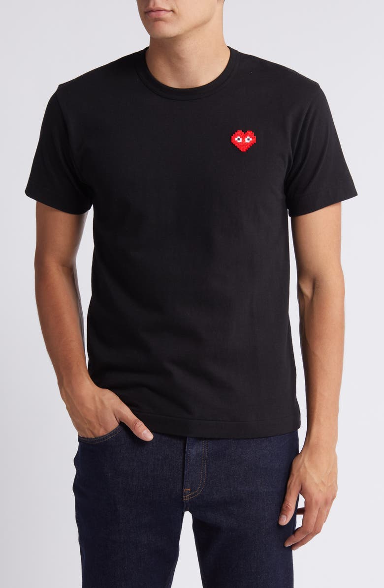 Comme des Garçons PLAY Pixel PLAY Appliqué T-Shirt, Main, color,