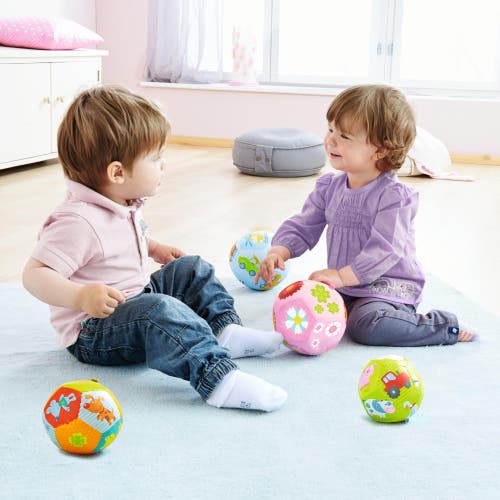 Haba Baby Ball Flower Magic 5.5" For Ages 6 Months And Up In Pink