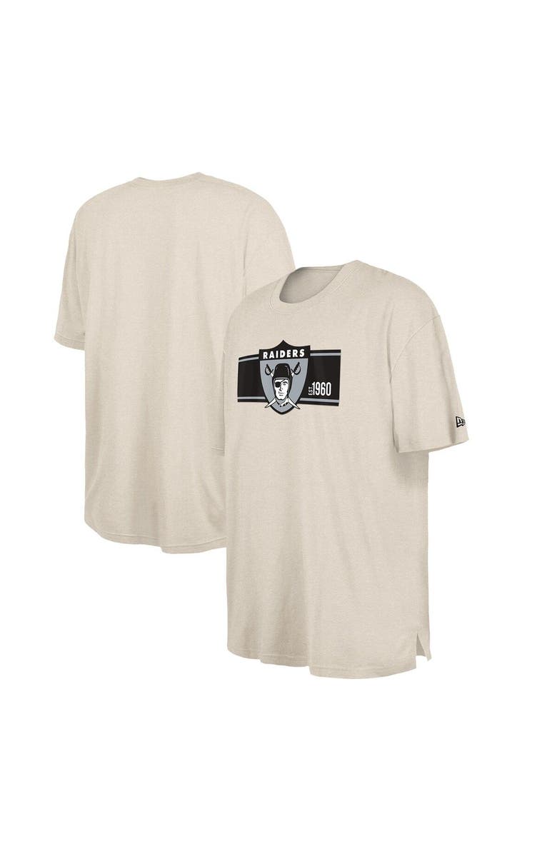 New Era Men's New Era Cream Oakland Raiders Third Down Big & Tall Historic T-Shirt, Alternate, color, Cream