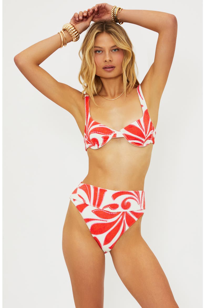 Lulu Underwire Bikini Top, Alternate, color, SUNSHINE DUNES