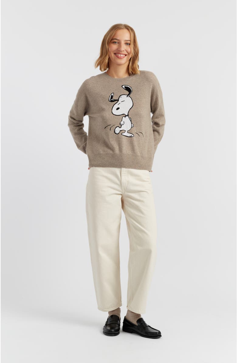 Chinti & Parker Wool-Cashmere Dancing Snoopy Sweater, Alternate, color, 