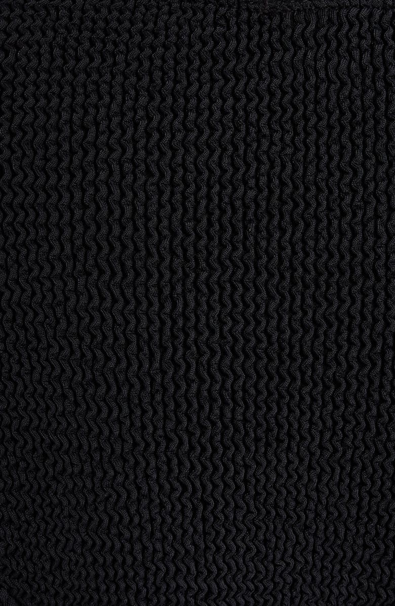 Hunza G Bonnie Crinkle Twist Two-Piece Swimsuit, Alternate, color, Black