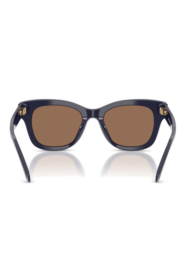51mm Square Sunglasses, Alternate, color, NAVY / SOLID BROWN
