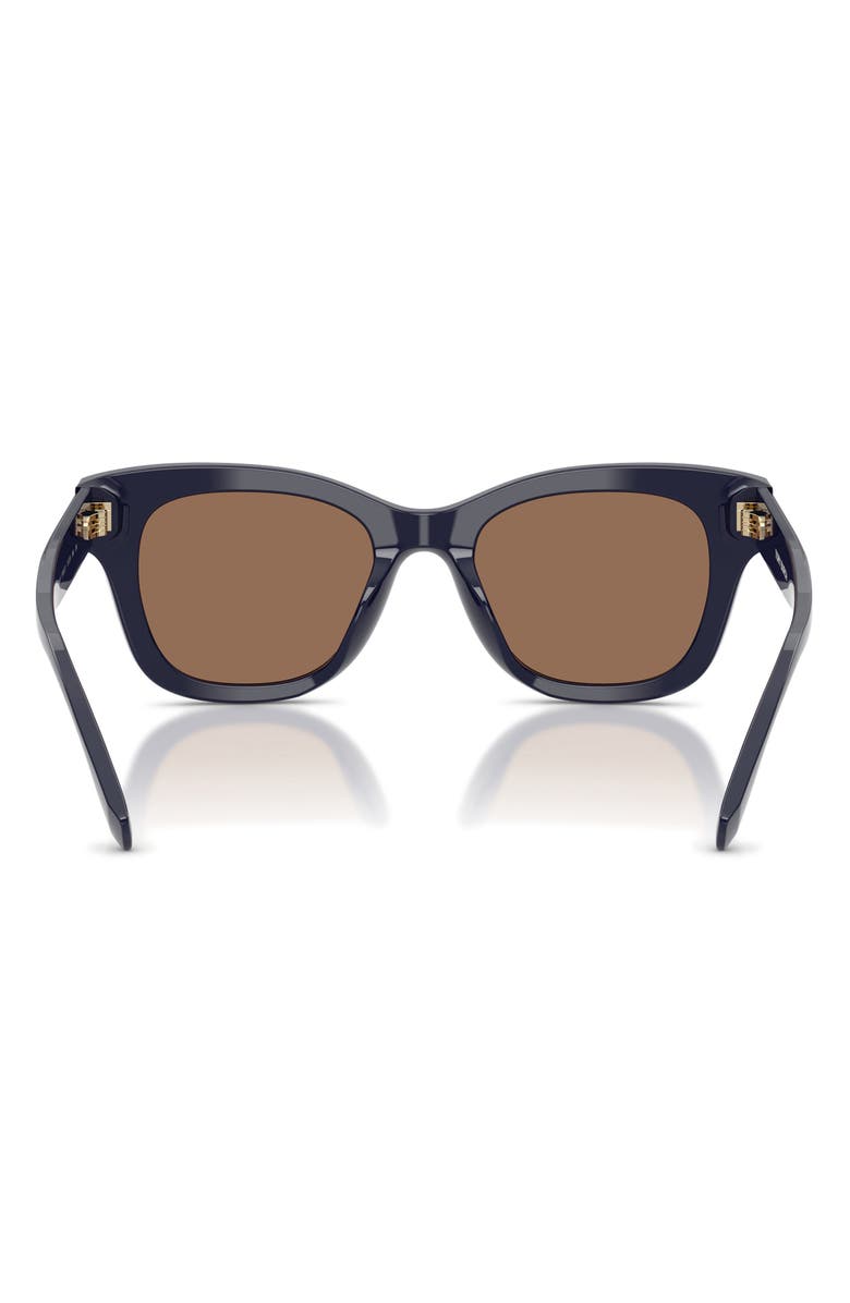 Tory Burch 51mm Square Sunglasses, Alternate, color, Navy / Solid Brown