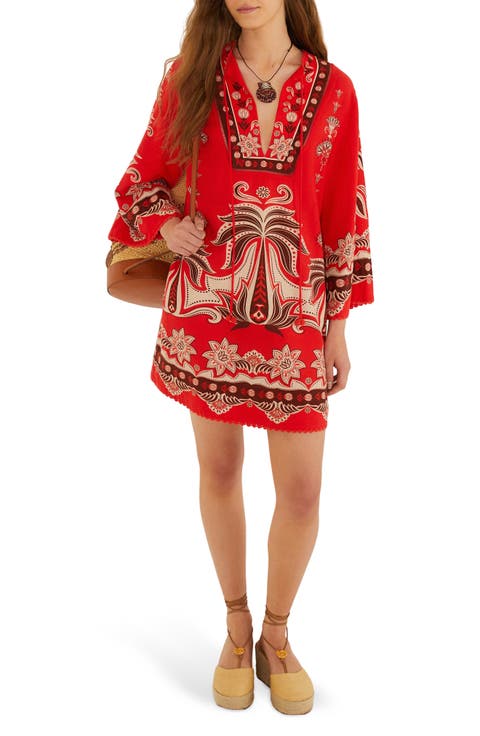 Ainika Garden Front Ties Minidress