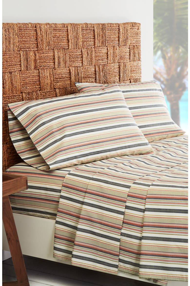 Bay Stripe Set of 2 Pillowcases, Alternate, color, INDIGO
