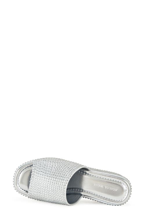 Azalea Wang Arachna Platform Wedge Sandal In Silver