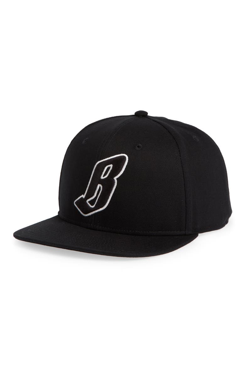 Flying B Snapback Baseball Cap, Main, color, BLACK