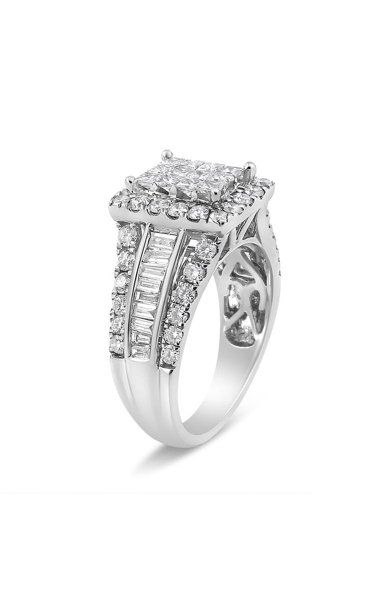 Haus of Brilliance 14K White Gold 2.00 Cttw Composite Head with Halo Diamond Ring, Alternate, color, White