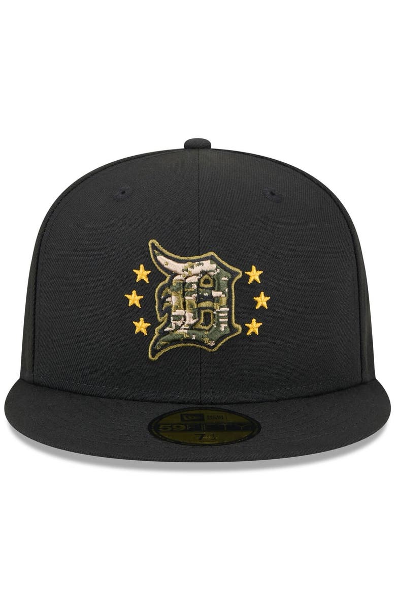 Men's New Era  Black Detroit Tigers 2024 Armed Forces Day On-Field 59FIFTY Fitted Hat, Alternate, color, Black