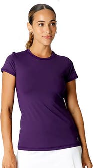Sofibella UV Colors Short Sleeve Womens Tennis Shirt