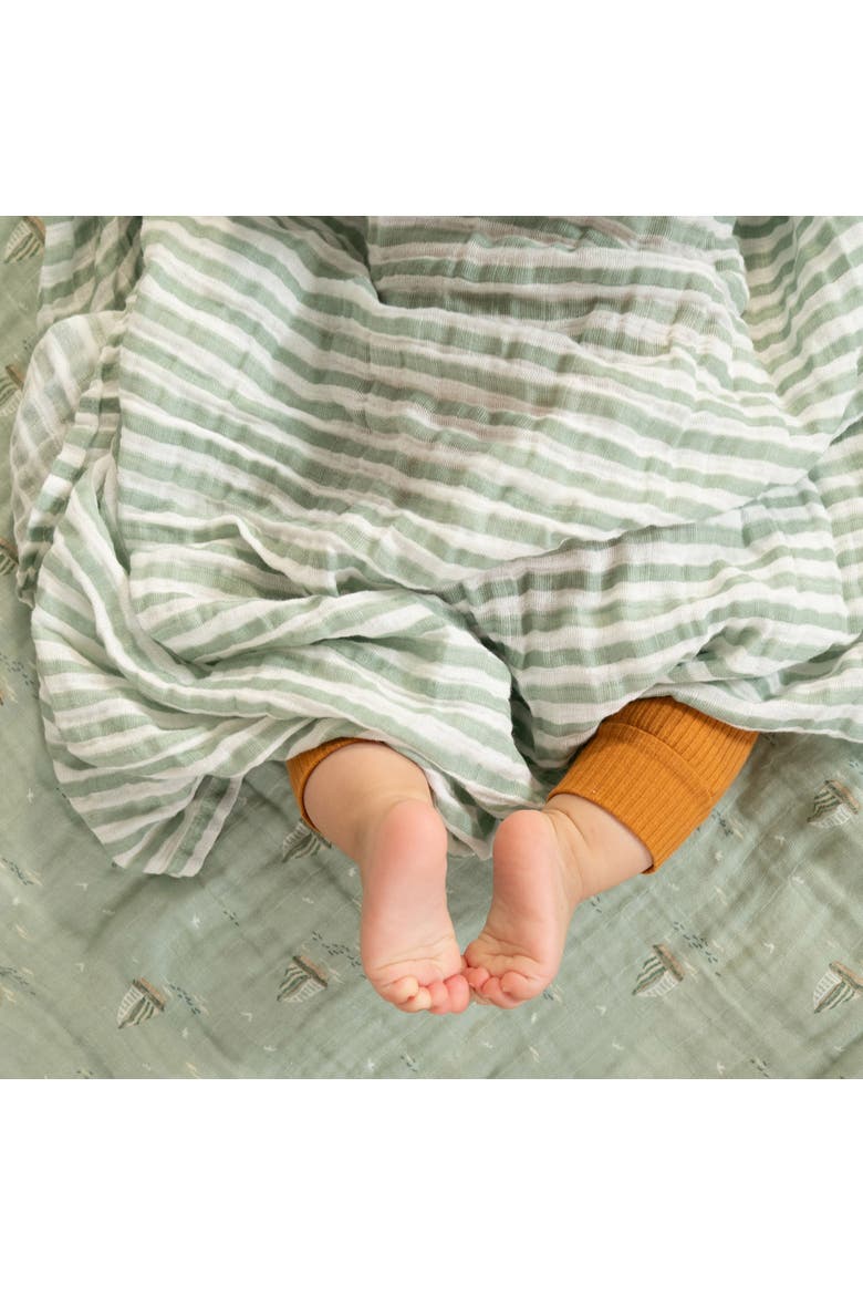 Boutique 2-Pack 100% Organic Cotton Muslin Swaddles, Alternate, color, Sailing Seas