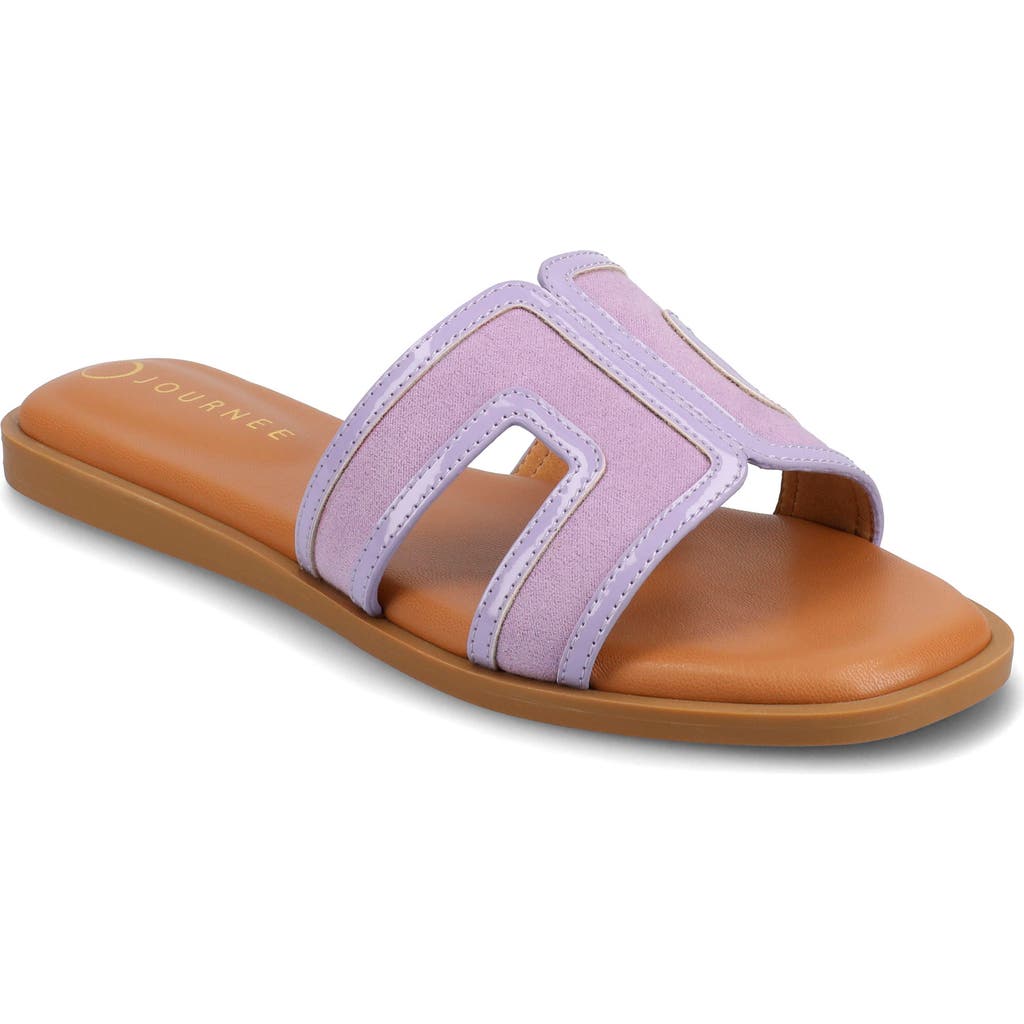 Shop Journee Collection Primah Slide Sandal In Lilac