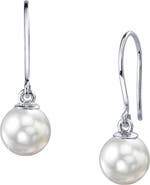 The Pearl Source White South Sea Pearl Linda Dangling Earrings