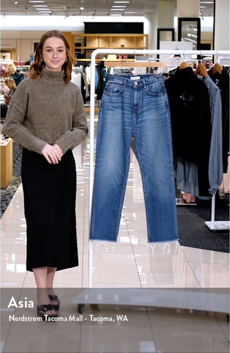 Evelyn High Waist Ankle Straight Leg Jeans, sales video thumbnail