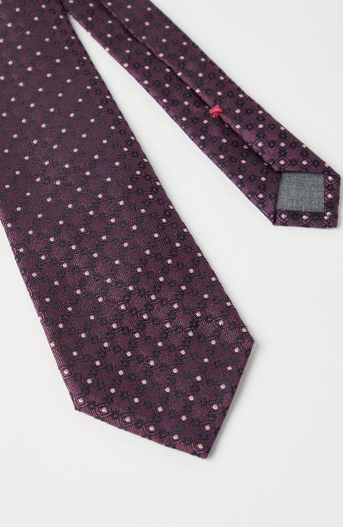 Brunello Cucinelli Necktie With Jacquard Pattern In Burgundy
