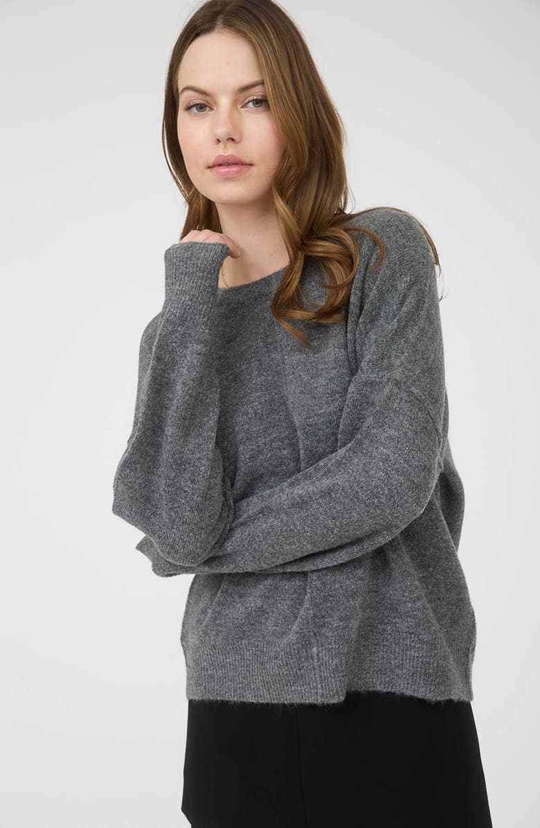 Blu Pepper Crewneck Sweater, Alternate, color, Dark Grey