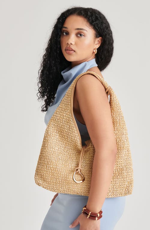 Dolce Vita Missie Raffia Shoulder Bag In Natural