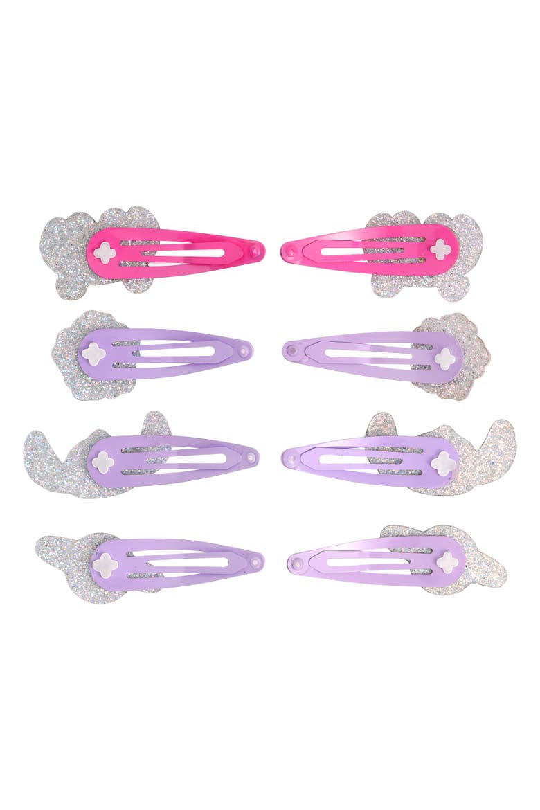Stitch Hair Clip 8-Piece Set Official License, Snap Back Clips for Hair, Lilo and Stitch Accessories, Small Disney Gifts, Alternate, color, Multicolored