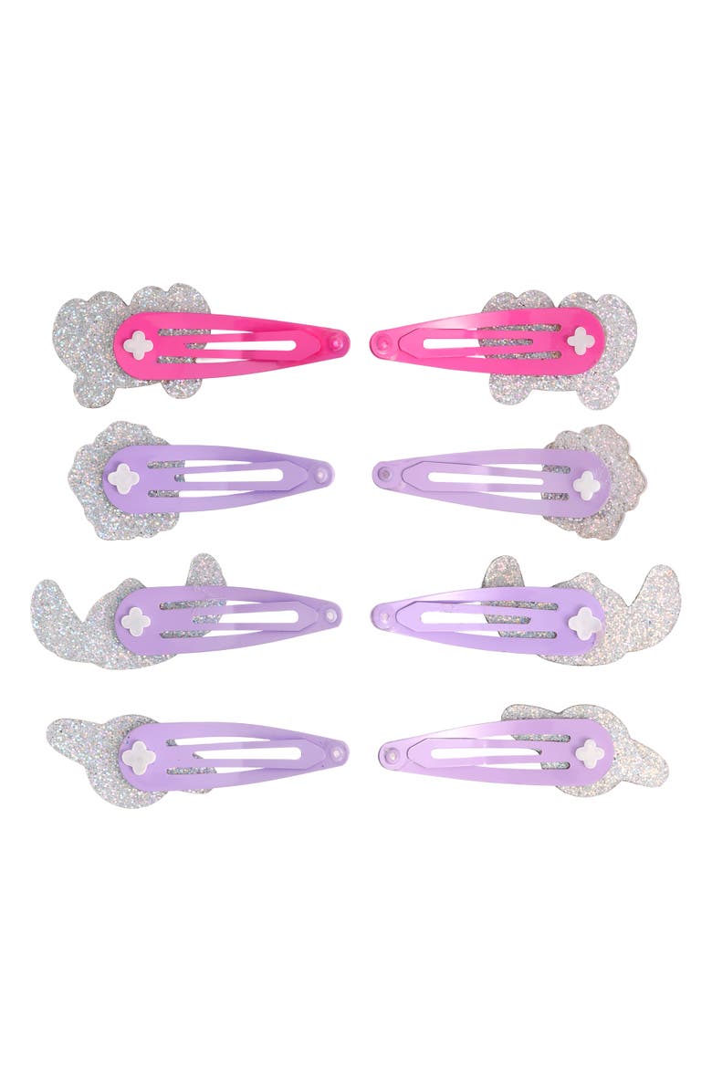 Disney Stitch Hair Clip 8-Piece Set Official License, Snap Back Clips for Hair, Lilo and Stitch Accessories, Small Disney Gifts, Alternate, color, Multicolored