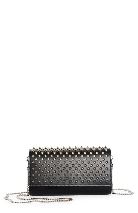Paloma Spike Leather Wallet on a Chain