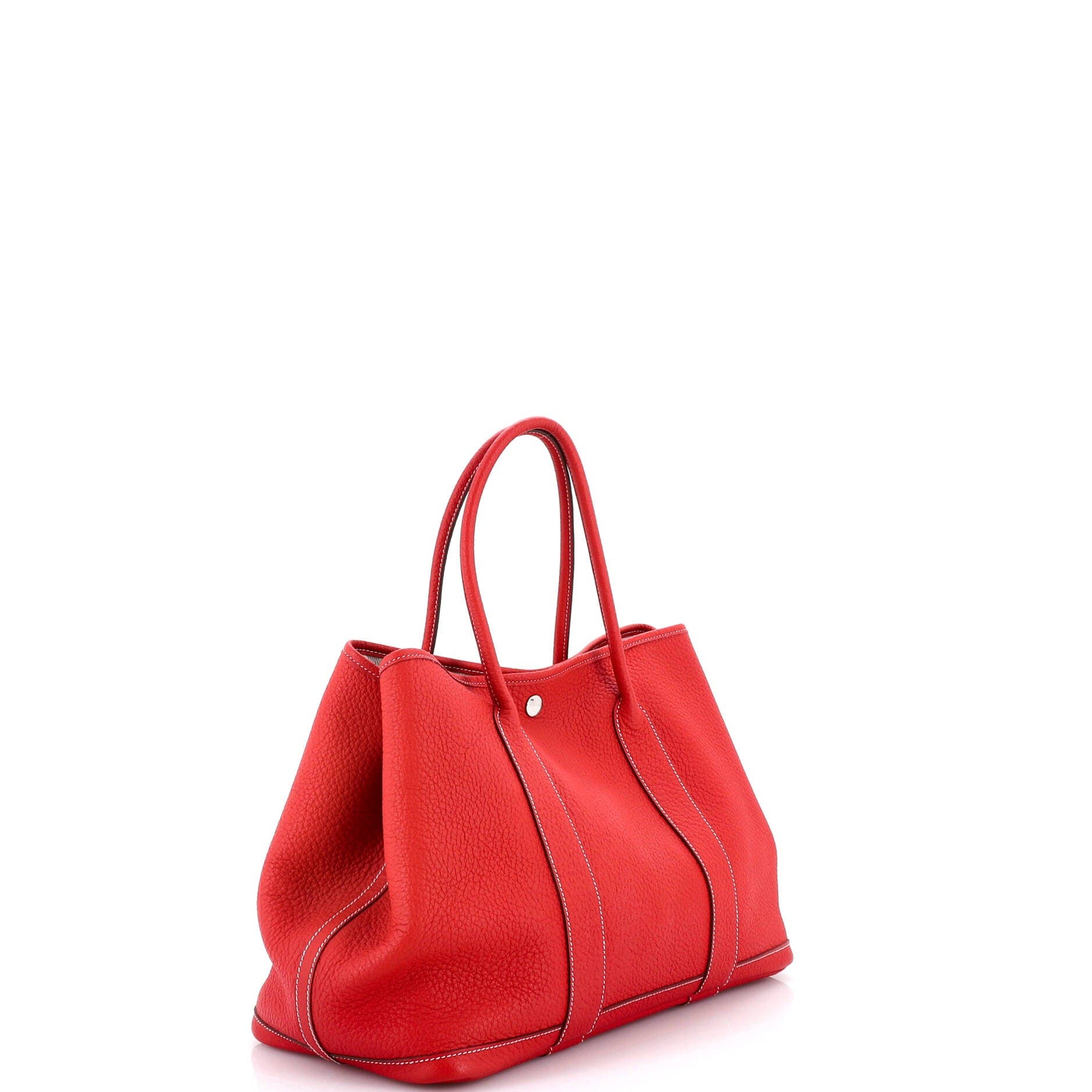 Pre-Owned Hermes Garden Party Tote Leather 36, Alternate, color, Rouge Casaque