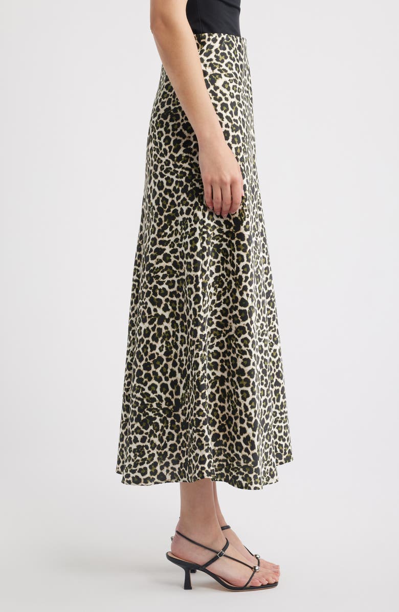 Anne Klein Print Flare Maxi Skirt, Alternate, color, Bay Leaf Multi