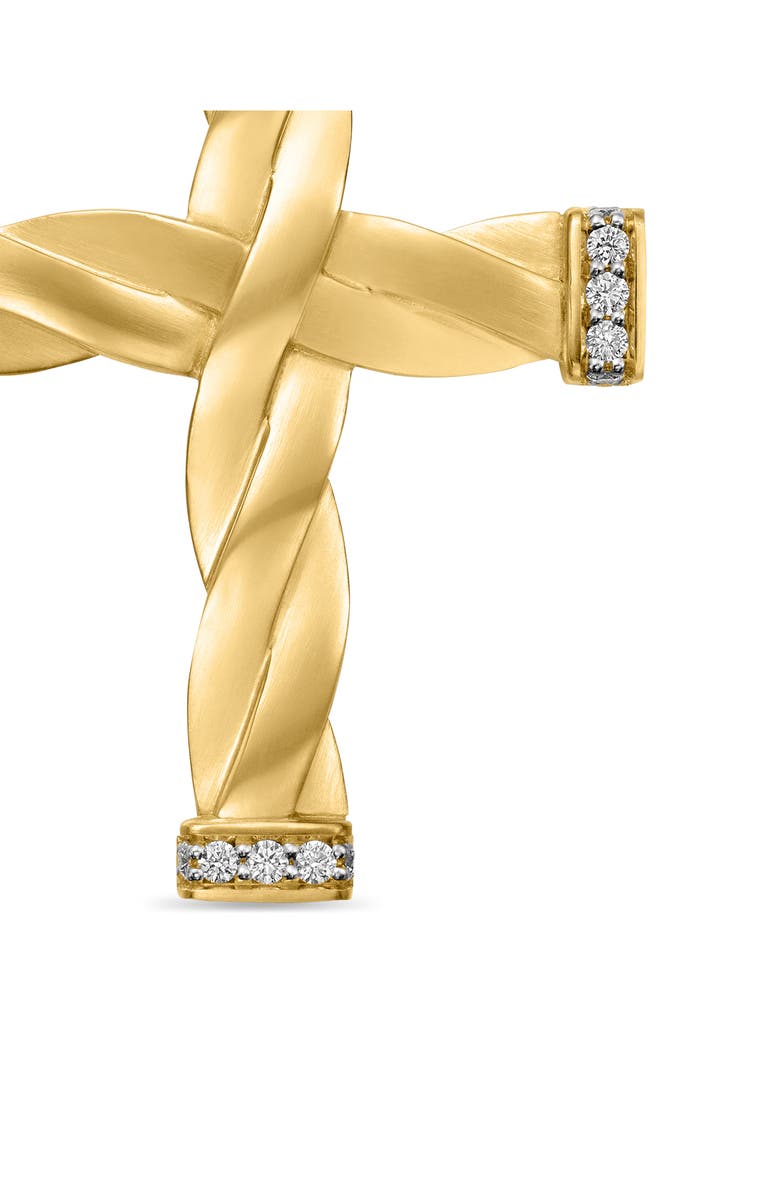 David Yurman Helios Cross Pendant in 18K Yellow Gold with Diamonds, Alternate, color, 18K Yellow Gold/ Diamond