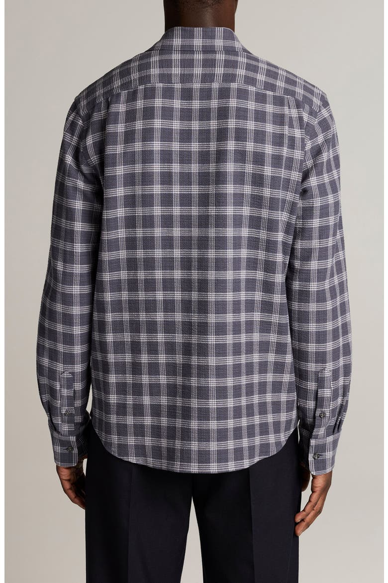 Simmons Plaid Long Sleeve Button Up Shirt, Alternate, color, INK BLUE COMBO