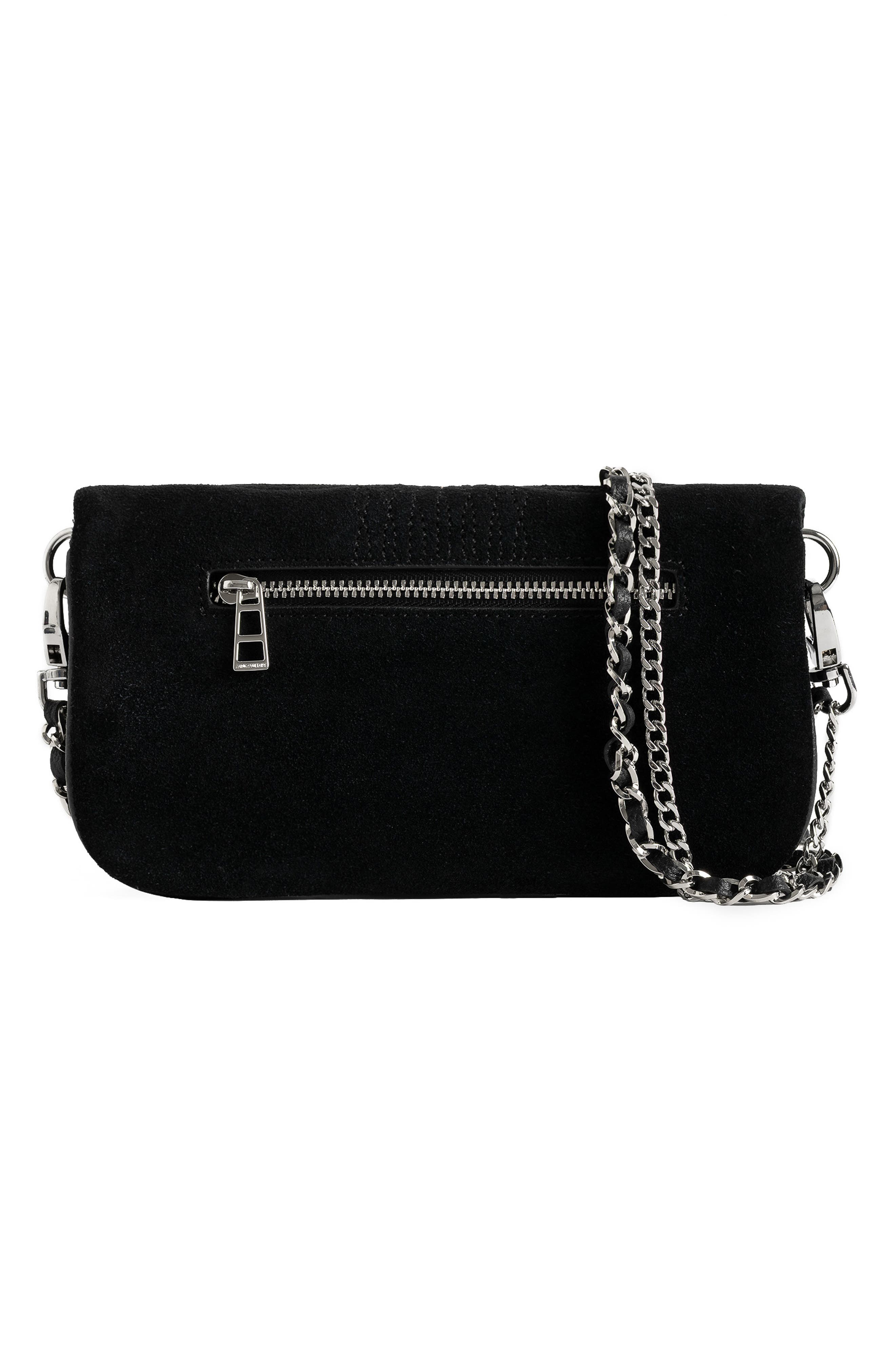 Rock Nano Western Leather Crossbody Bag, Alternate, color, BLACK