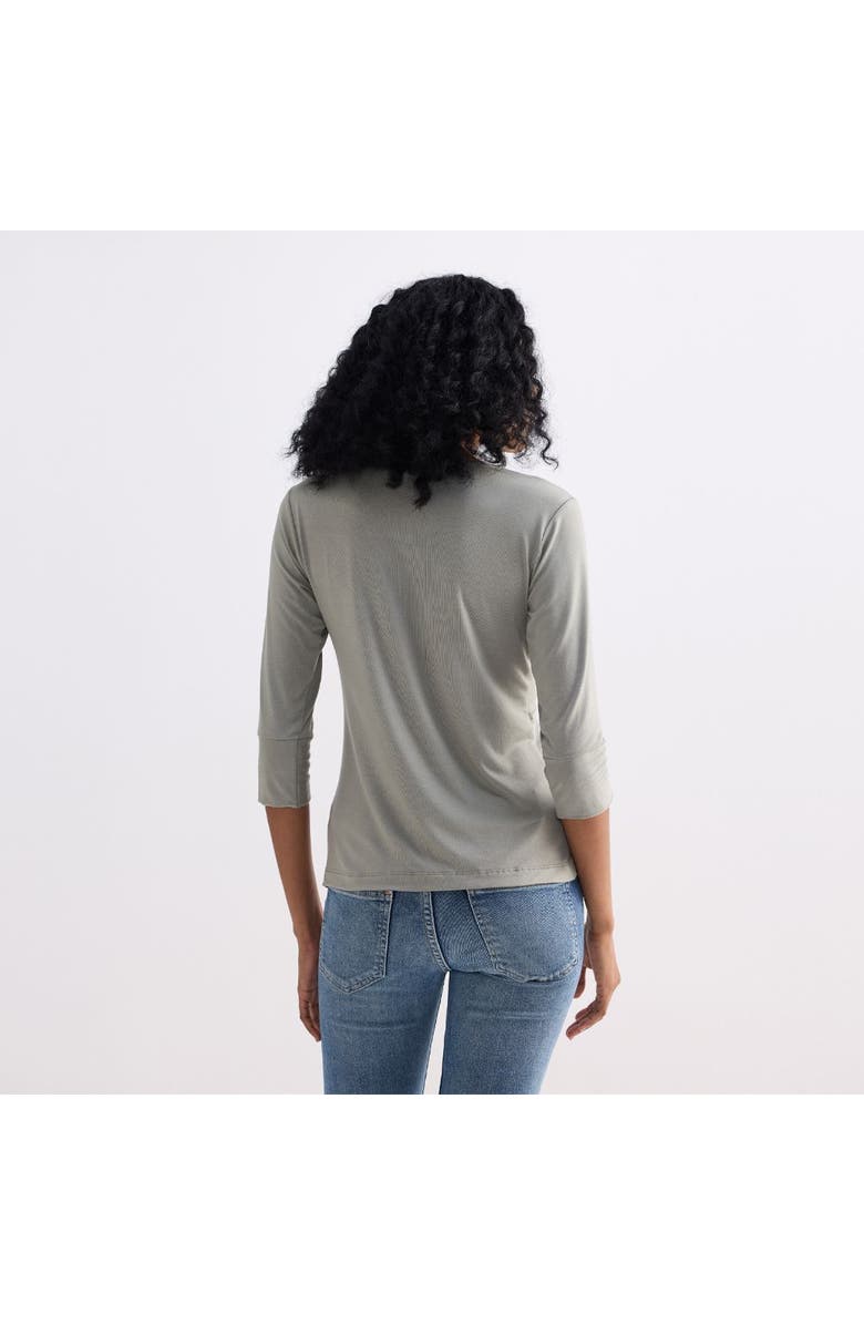 Reistor Twist Front Knit Shirt, Alternate, color, Light Olive