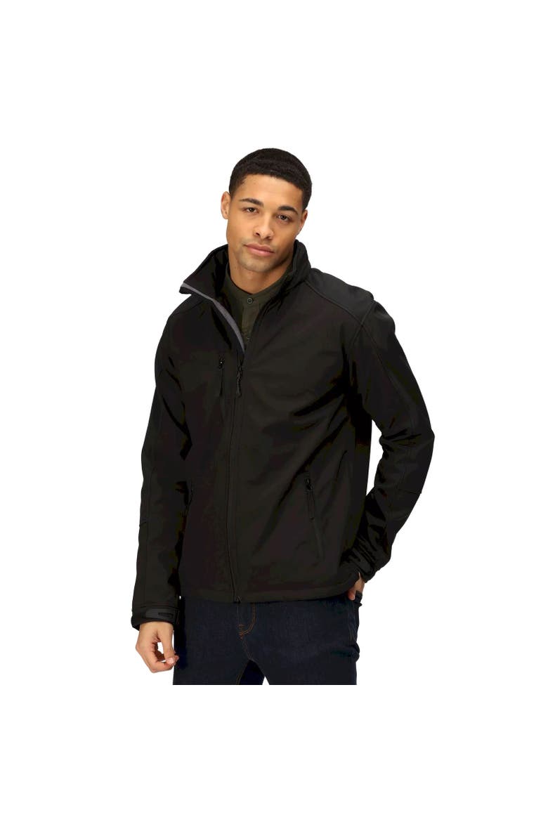 Hydroforce 3-layer Membrane Waterproof Breathable Softshell Jackets, Alternate, color, Black and Black