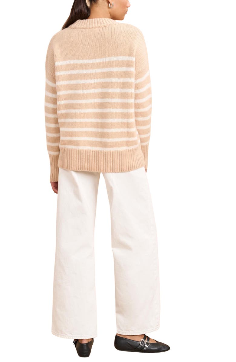 La Ligne Marin Sweater, Alternate, color, Camel/Cream