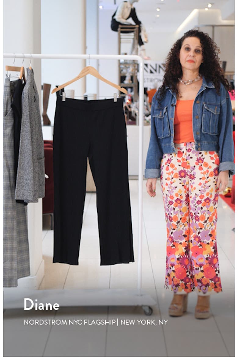 Ribbed Side Slit Wide Leg Pants video