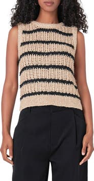 Endless Rose Sequin Stripe Sweater Vest