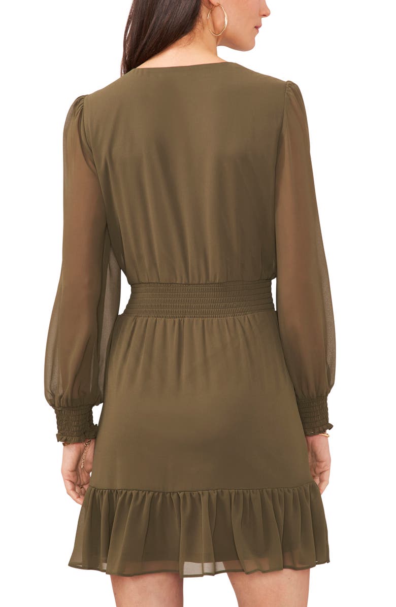 Vince Camuto Wrap Front Long Sleeve Dress, Alternate, color,