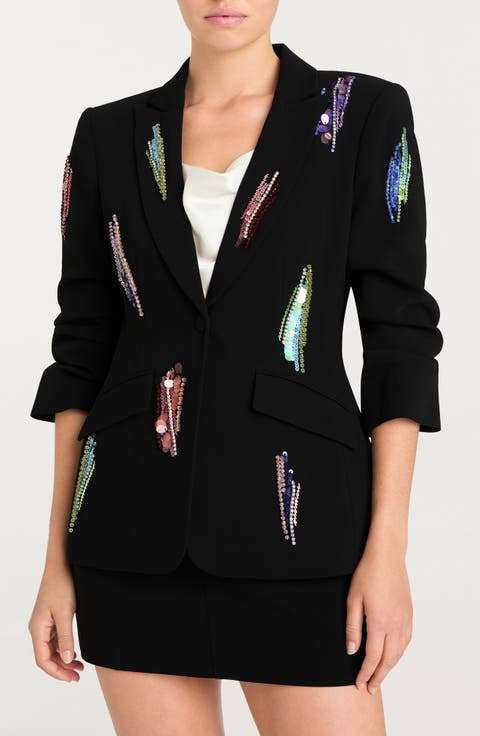 Sequin & Paillette Detail Jacket