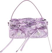 Acne Studios Micro Multipocket Crinkled Metallic Leather Handbag