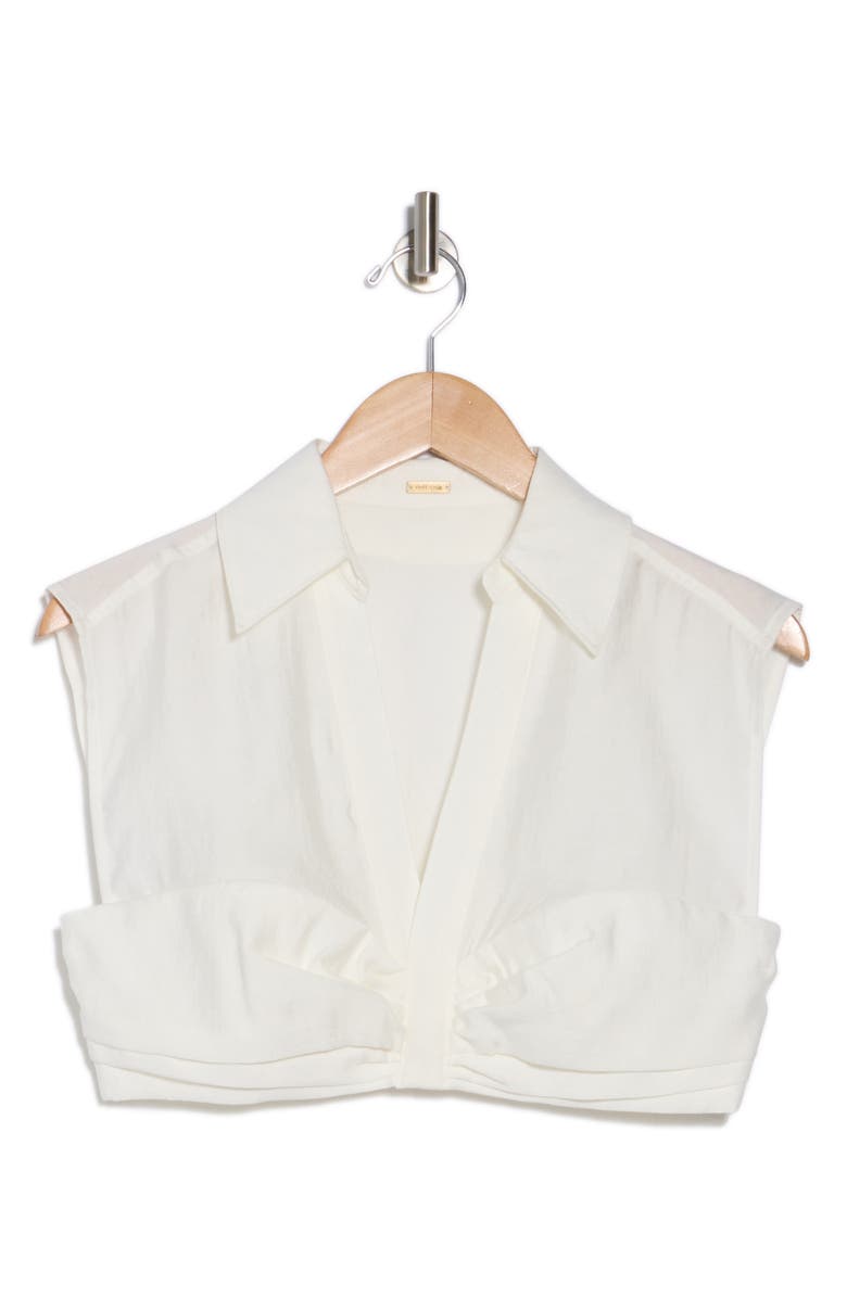 Cult Gaia Janette V-Neck Crop Top, Alternate, color, Off White