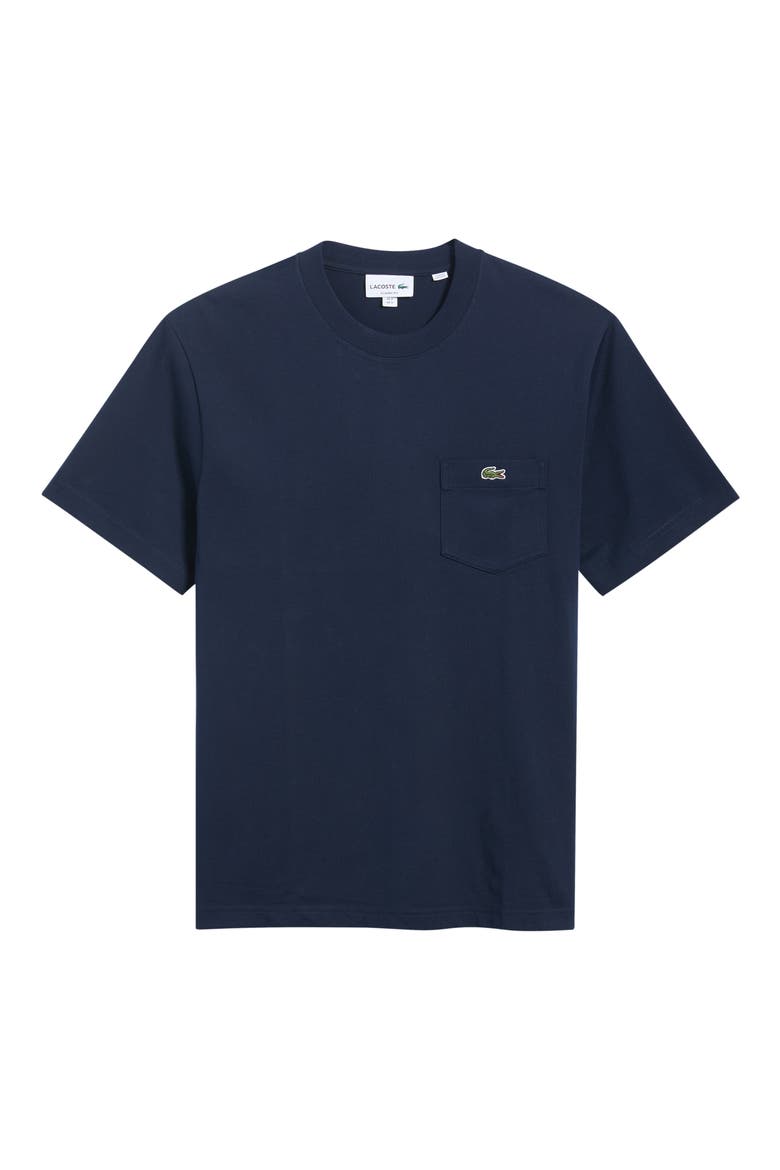 Croc Logo Cotton Pocket T-Shirt, Main, color, NAVY BLUE