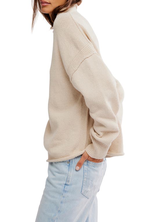 Free People Torres Turtleneck Sweater In Gray