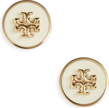 Kira Enamel Circle Stud Earrings