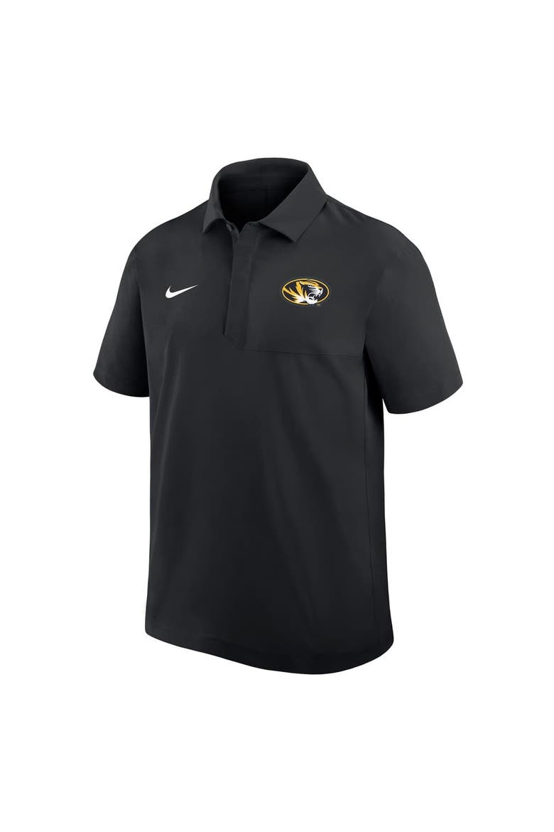 Men's Nike Black Missouri Tigers Woven Polo, Alternate, color, Black